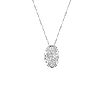 Women's necklace - Gold 18 Carats - Diamond 0,08 Carats - Length: 42 cm