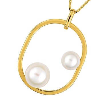 Women's necklace - pearl - 18 carat gold - Length: 42 cm
