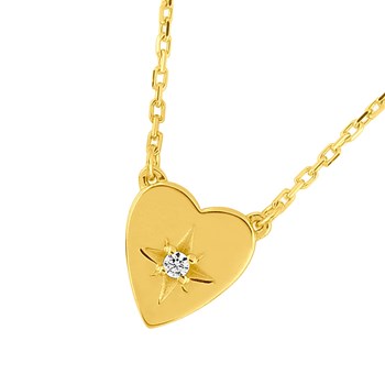 Women's necklace - Zirconium oxide - 18-carat gold - Length: 42 cm