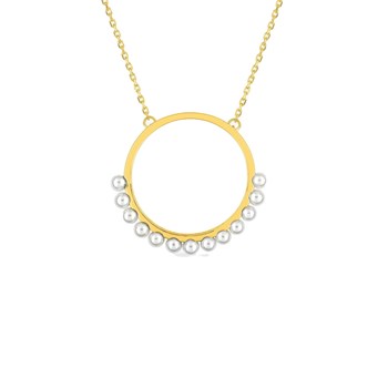 Women's necklace - pearl - 18 carat gold - Length: 42 cm