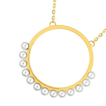 Women's necklace - pearl - 18 carat gold - Length: 42 cm