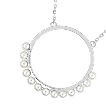 Women's necklace - pearl - 18 carat gold - Length: 42 cm