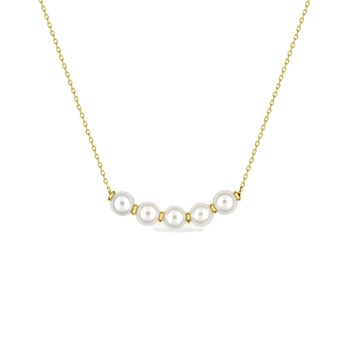 Women's necklace - pearl - 18 carat gold - Length: 42 cm