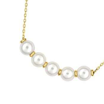 Women's necklace - pearl - 18 carat gold - Length: 42 cm
