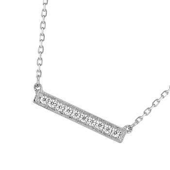 Women's necklace - Zirconium oxide - 18-carat gold - Length: 42 cm