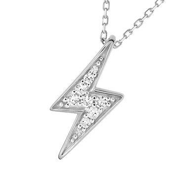 Women's necklace - Zirconium oxide - 18-carat gold - Length: 42 cm