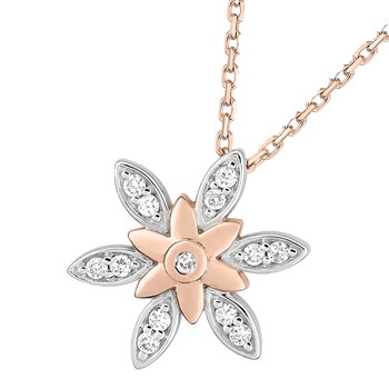 Women's necklace - Gold 18 Carats - Diamond 0,08 Carats - Length: 42 cm