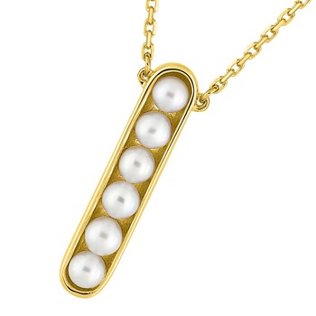 Women's necklace - pearl - 18 carat gold - Length: 42 cm