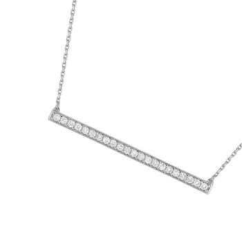 Women's necklace - Gold 18 Carats - Diamond 0,28 Carats - Length: 42 cm