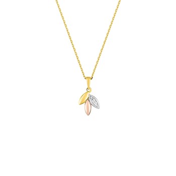 Women's necklace - Gold 18 Carats - Diamond 0,02 Carats - Length: 42 cm