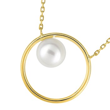 Women's necklace - pearl - 18 carat gold - Length: 42 cm
