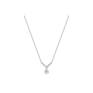 Collier Femme - Or 18 Carats - Diamant 0,24 Carats - Longueur : 42 cm