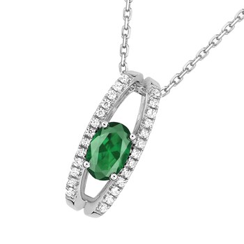 Women's necklace - Gold 18 Carats - Diamond 0,1 Carats - Length: 42 cm