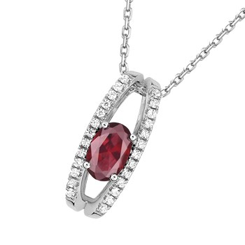 Women's necklace - Gold 18 Carats - Diamond 0,1 Carats - Length: 42 cm