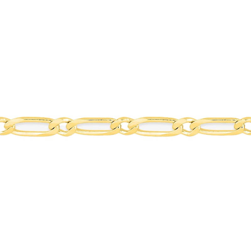 Bracelet Mixte 18 cm - Cheval alterné - Or 18 Carats - Largeur 2.5 mm - vue 2