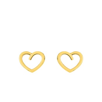 Boucles d'oreilles enfant - Or 9 Carats - Coeur