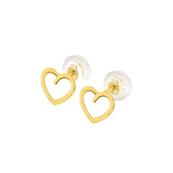 Boucles d'oreilles enfant - Or 9 Carats - Coeur