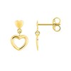 Boucles d'oreilles enfant - Or 9 Carats - Coeur - vue V1