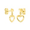 Boucles d'oreilles enfant - Or 9 Carats - Coeur - vue V2