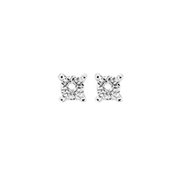 Boucles d'oreilles Femme - Or 9 Carats - Diamant 0,02 Carats