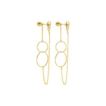 Boucles d'oreilles pendantes femme - Or 9 Carats