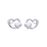 Boucles d'oreilles enfant - Oxyde de zirconium - Or 9 Carats