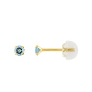 Boucles d'oreilles femme - topaze - Or 9 Carats