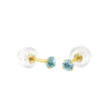 Boucles d'oreilles femme - topaze - Or 9 Carats
