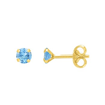 Boucles d'oreilles femme - topaze - Or 9 Carats