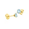 Boucles d'oreilles femme - topaze - Or 9 Carats - vue V2