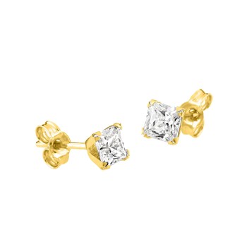 Boucles d'oreilles femme - Oxyde de zirconium - Or 9 Carats