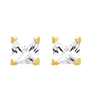 Damesoorbellen - Zirkoniumoxide - 9 karaat goud