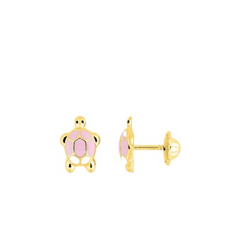 Boucles d'oreilles enfant - Or 9 Carats - Tortue