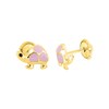 Boucles d'oreilles enfant - Or 9 Carats - Tortue - vue V2