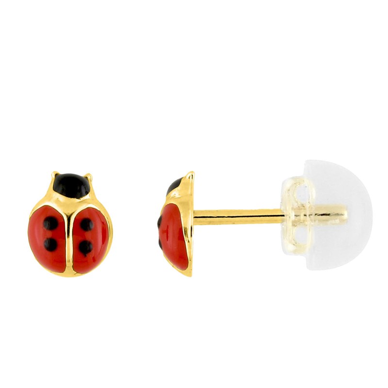 Boucles d'oreilles enfant  - Or 9 Carats - Coccinelle