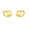 Boucles d'oreilles enfant - Or 9 Carats - Coeur - vue V1
