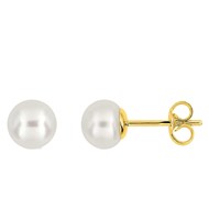 Boucles d'oreilles femme - perle - Or 9 Carats