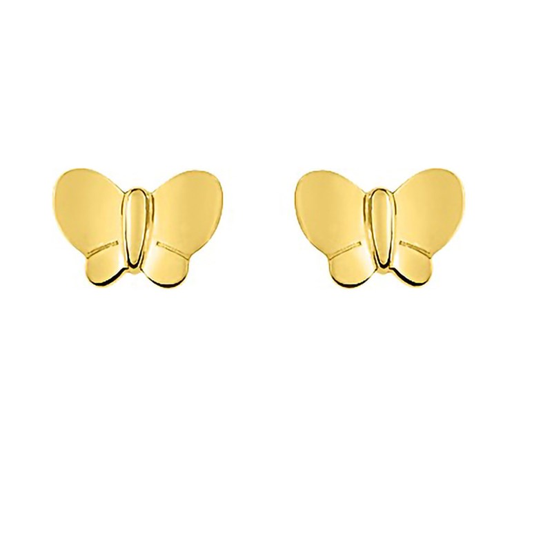 Boucles d'oreilles enfant - Or 9 Carats - Papillon