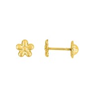 Boucles d'oreilles enfant - Or 9 Carats - Fleur