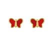 Boucles d'oreilles enfant - Or 9 Carats - Papillon - vue V1