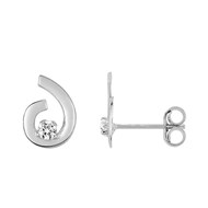 Boucles d'oreilles femme - Oxyde de zirconium - Or 9 Carats