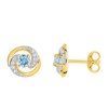 Boucles d'oreilles femme - topaze - Or 9 Carats - vue V1