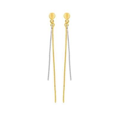 Boucles D'oreilles Pendantes En Or 18 Carats (750/1000) - 3,25g, Occasion Comme Neuves