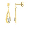Boucles d'oreilles pendantes femme - topaze - Or 9 Carats - vue V1