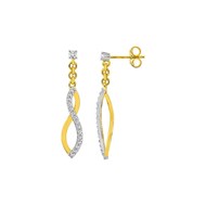 Boucles d'oreilles femme - Oxyde de zirconium - Or 9 Carats