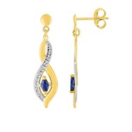 Boucles d'oreilles femme - saphir - Or 9 Carats