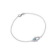 Bracelet Femme - Argent 925 - Oxyde de zirconium - Longueur : 18 cm
