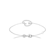 Bracelet Femme - Argent 925 - Oxyde de zirconium - Longueur : 18 cm