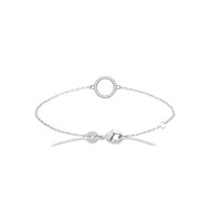 Bracelet Femme - Argent 925 - Oxyde de zirconium - Longueur : 18 cm