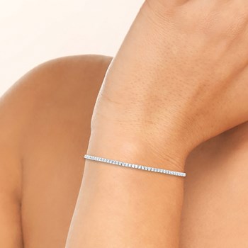 Women's Bracelet - Silver 925 - Zirconium oxide - Length: 18 cm